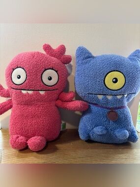 Plush Pink Monster Stuffed Toy - Soft Cuddly Character